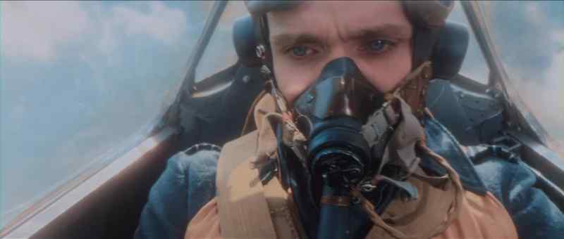 [airplane engine roars] [suspenseful music]