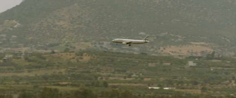 [airplane] [music playing]