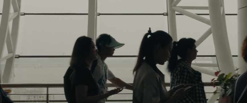 [airplane taking off]