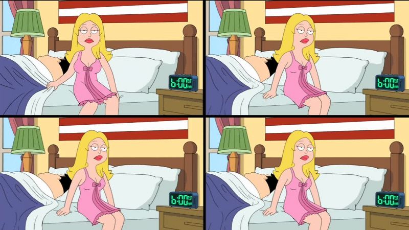 (alarm beeping)