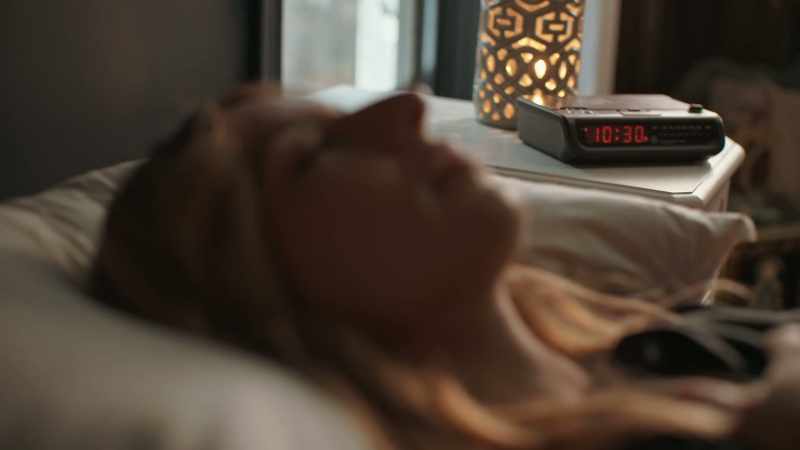 [alarm beeping]