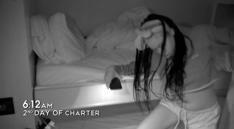 [alarm beeps]