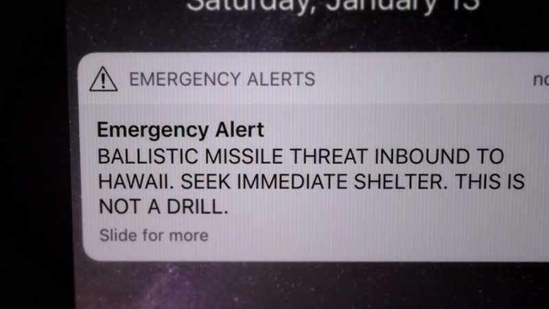(alarm blaring) -Hawaii missile proof