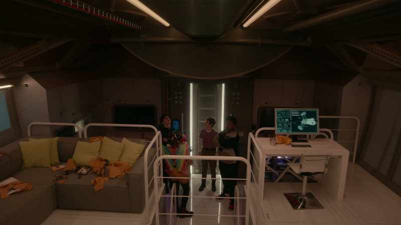 [alarm blaring] [Matilda] Fire in the galley