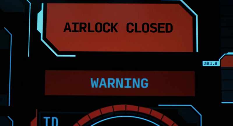 (ALARM BLARING)