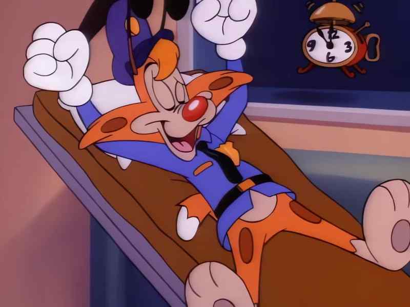 [alarm blaring]