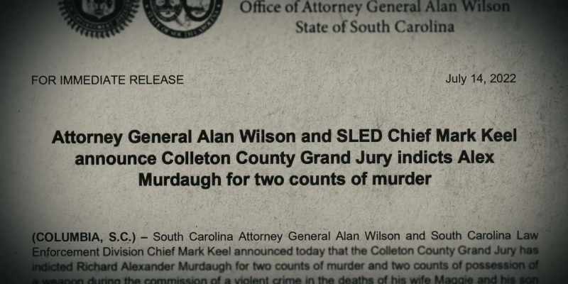 Alex Murdaugh charged with two murders