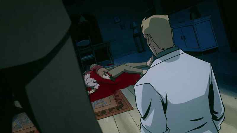 [Alex wailing] - [thugs laughing]