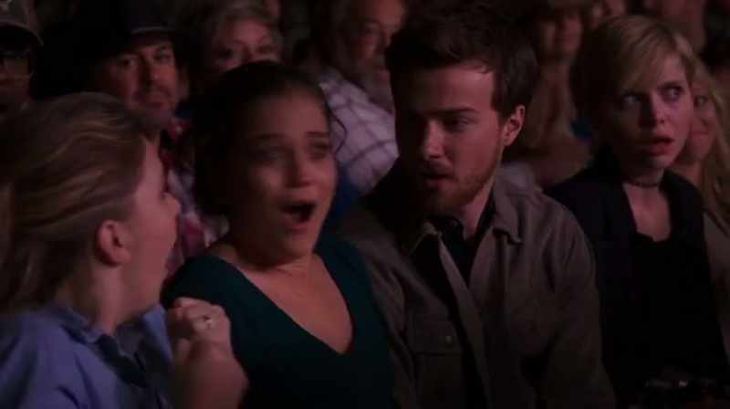 [ALL CHEERING]