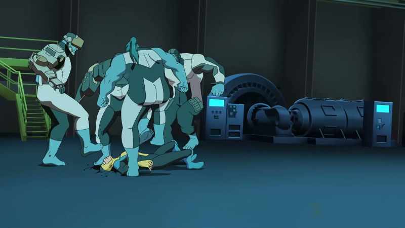 [all grunting]