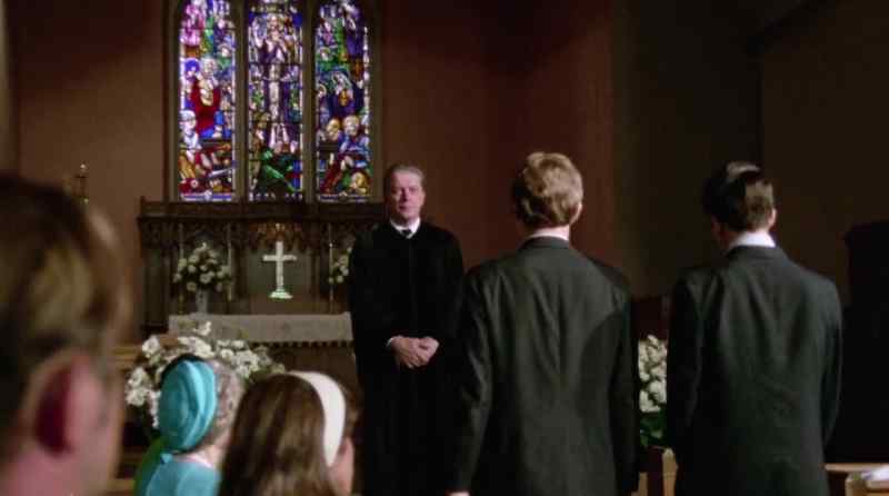 All I could see was Stanley's back as he went down the aisle