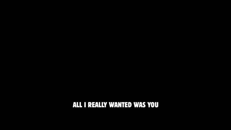 All I really wanted was you