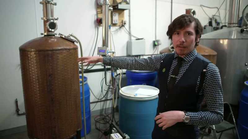 All I work with is this copper still, it's about 60 gallons