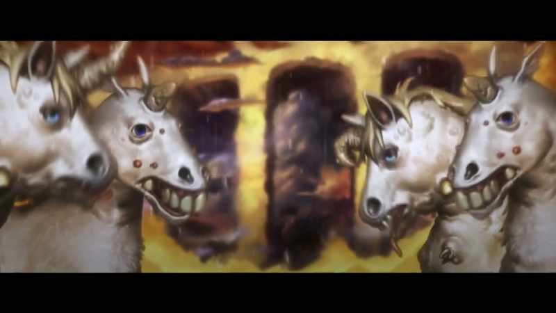[ All neighing, gurgling ]