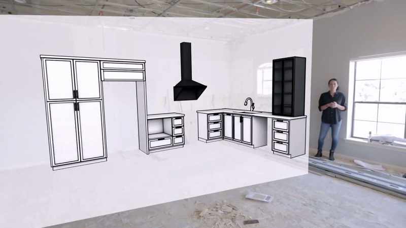 All new countertops in here, a really pretty black