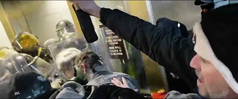 All of a sudden when (pepper spraying)