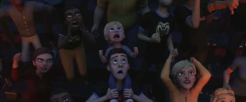 [all shouting] -Ha, ha! See you later, sucker!