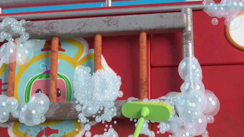 [all singing] ♪ The ladder needs a scrub, scrub, scrub ♪