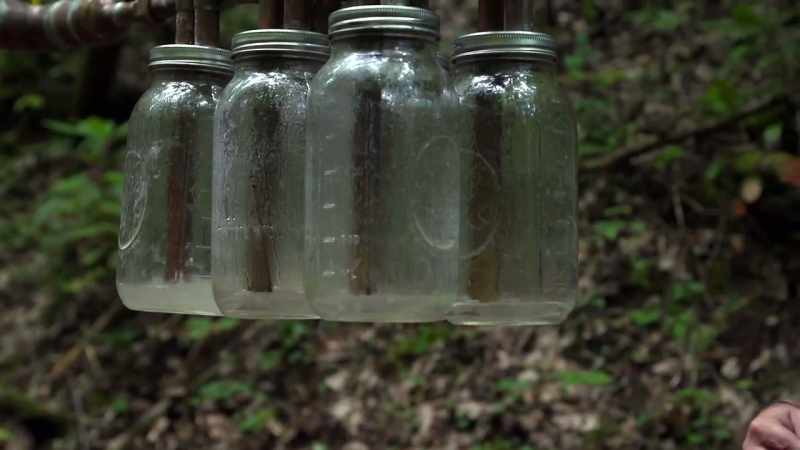 All six of these jars serves as distillation