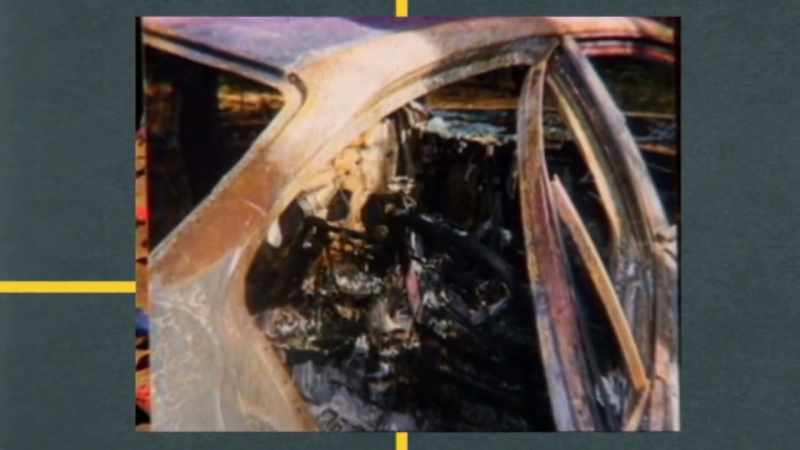 All the tires had burned and melted