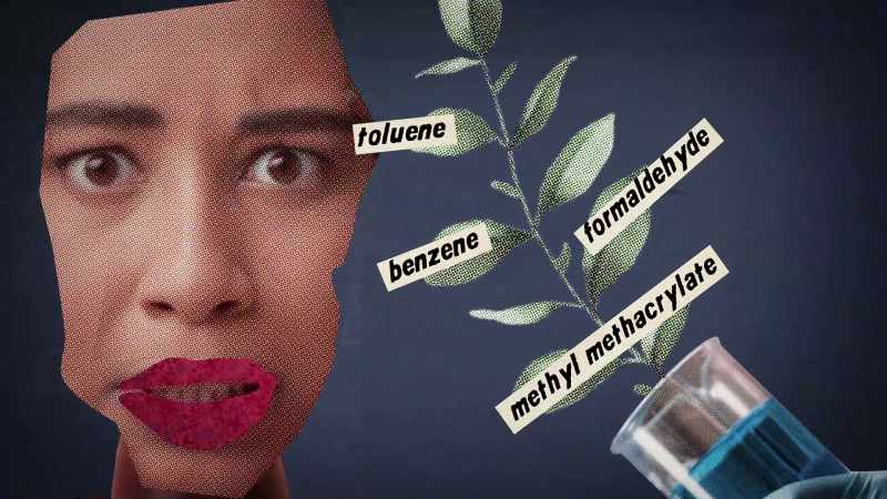 All these chemicals were emitted during the gel process?
