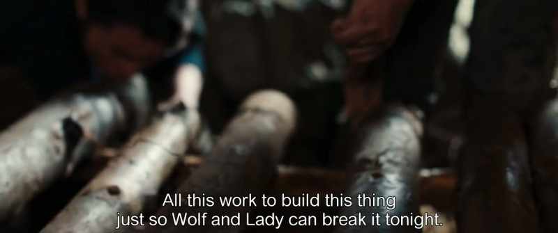 All this work to build this thing just so Wolf and Lady can break it tonight