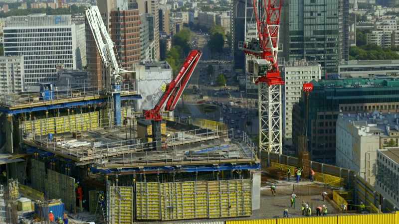 Almost 1,200 workers are constructing three enormous buildings