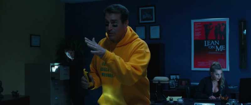 Also, that baseball coach slash principal guy, he's on his way