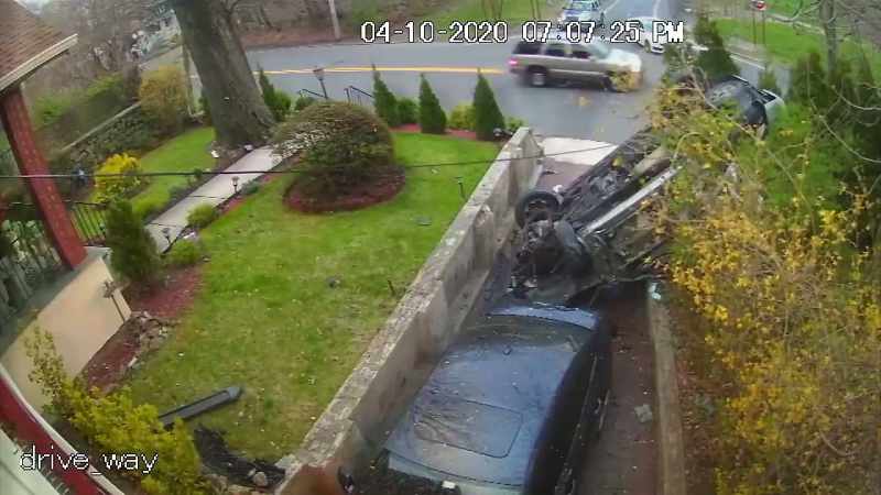 Amazingly, no one is seriously hurt, and the disoriented driver