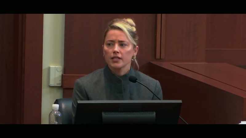 Amber Heard, she is on the stand