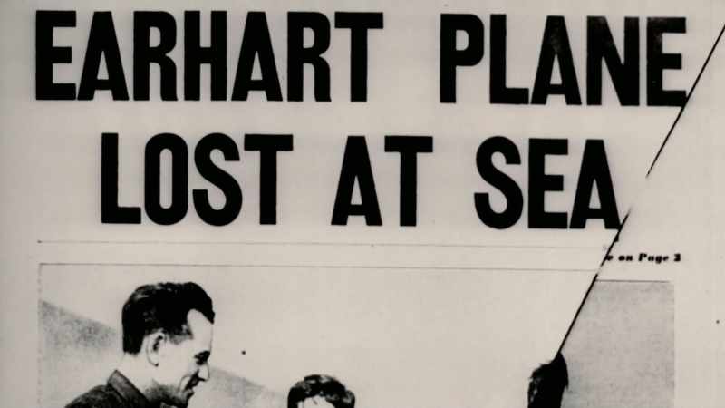 AMELIA EARHART'S PLANE HAS DISAPPEARED