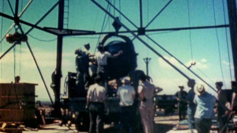 AN ARMY CAMERA FILMS THE CORE BEING INSERTED