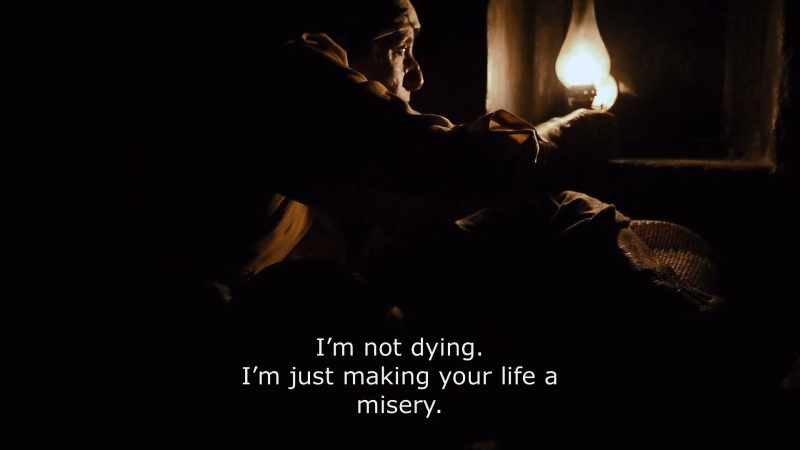 {\An8}I'm not dying. I'm just making your life a mysery