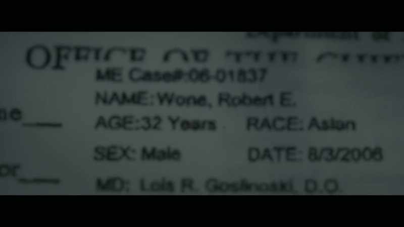 {\an8}Name of the decedent... Robert E. Wone