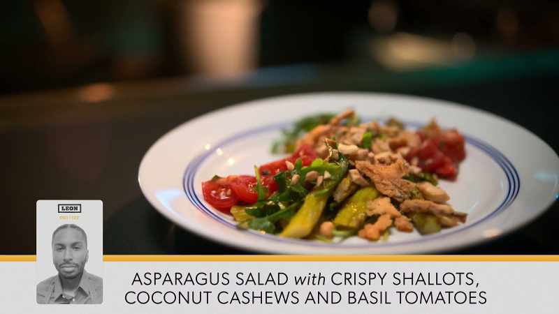 {\an8}POONAM: The asparagus salad with crispy shallots