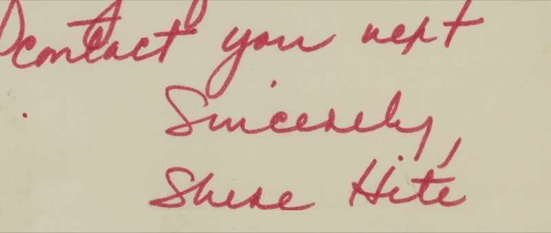 {\an8}Sincerely, Shere Hite.