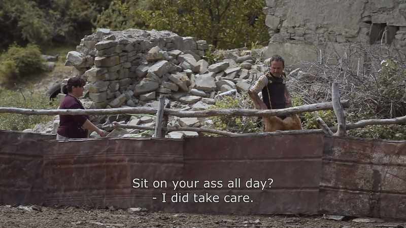 {\An8}Sit on your ass all day? - I did take care