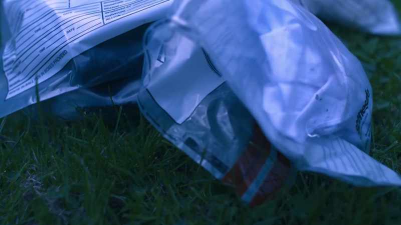 {\an8}The handkerchief that was discarded nearby