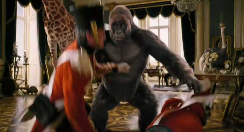 And a polar bear and a gorilla and a parrot