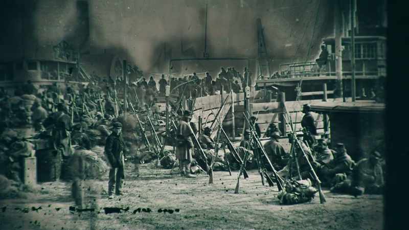 And by March 17th, McClellan has finally ordered his army