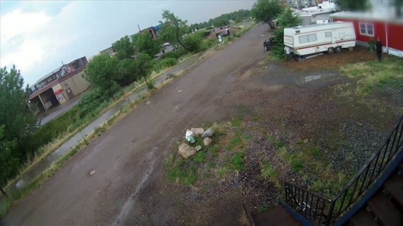 And another camera actually catches him go out to the camper