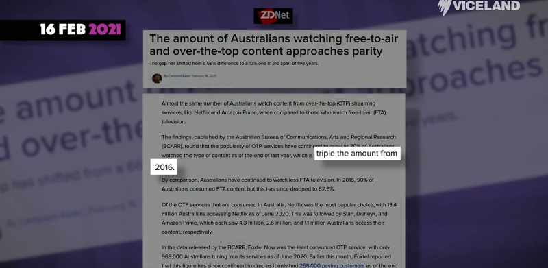 And currently. Netflix has 13 million Australian subscribers