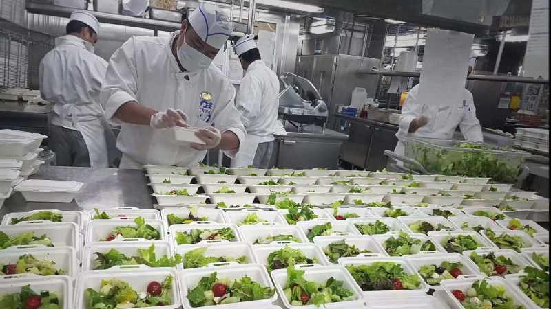 And we delivered 3,000 meals, three meals a day