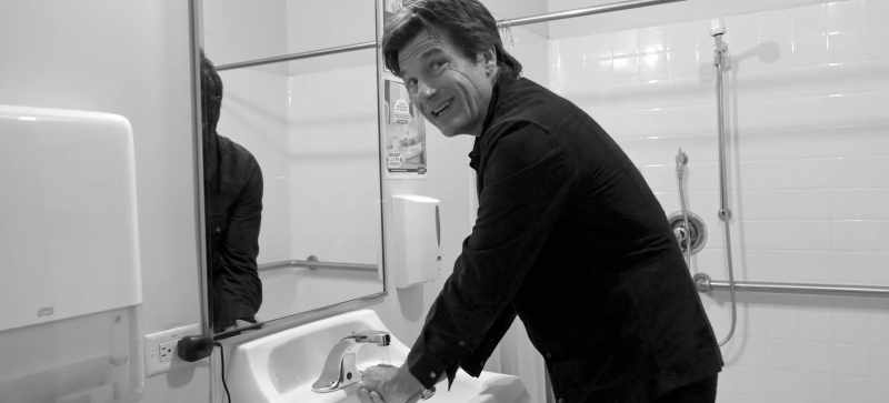 And you dry your hands while the water is still running, so you don't touch