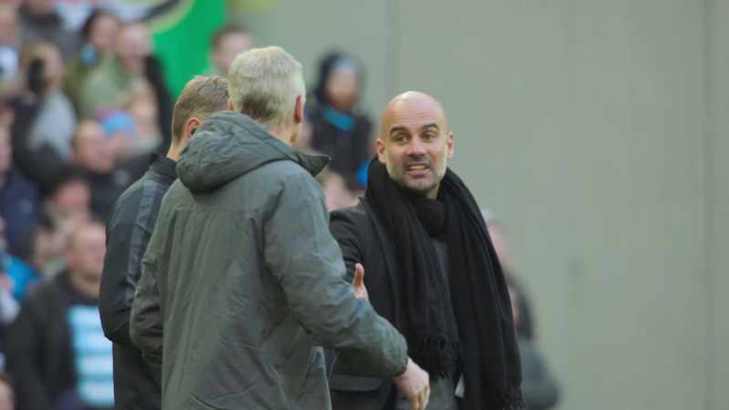 And it ends with a handshake between Messrs Guardiola and Wenger
