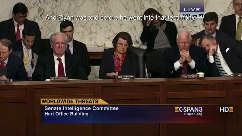 And, Flynn was told before he went into that testimony