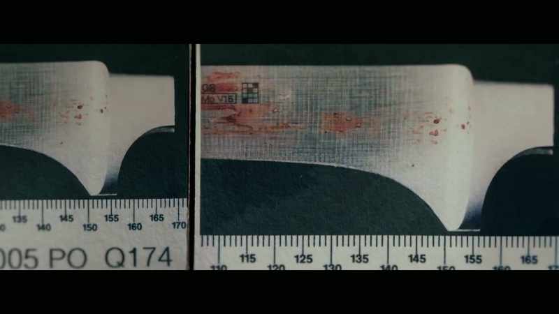 And that he could see that kind of pattern on the knife