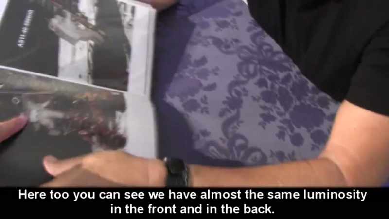And here you can see it's almost the same brightness