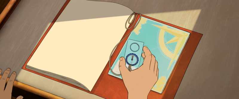And here, have a look. There's a map inside