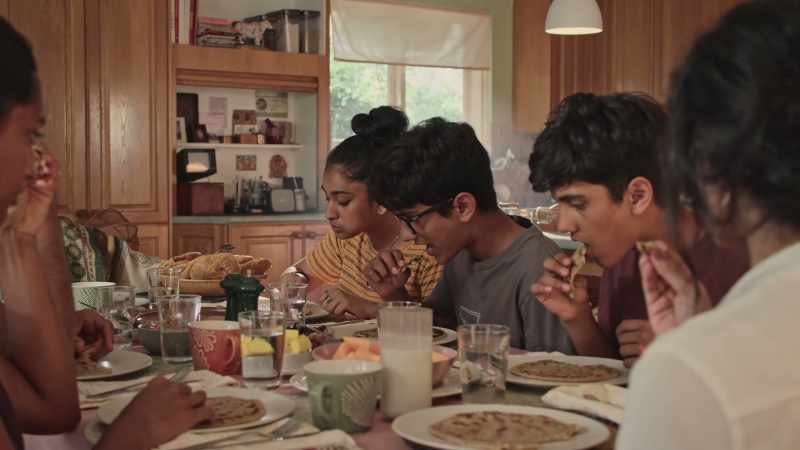 And I put green algae in these parathas just for him